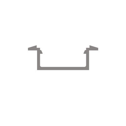 U-Profil aus Aluminium eloxiert, mit Flgelkragen, fr Strips bis B 13 mm, B 15, H 6, L 2.000