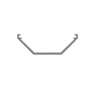 Eck-Profil aus Aluminium eloxiert, fr Strips bis B 12 mm, B 28,65, H 9,63, L 2.000