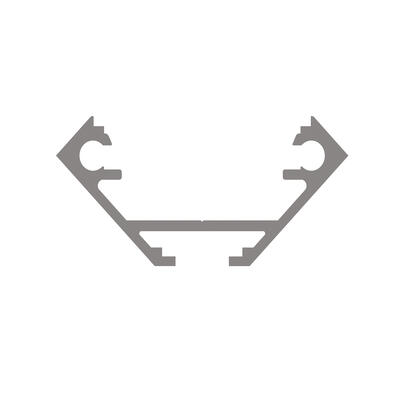 Eck-Profil aus Aluminium eloxiert, fr Strips bis B 14 mm, B 27,05, H 12,35, L 2.000