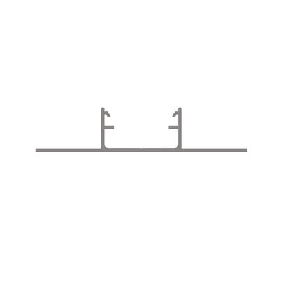 U-Profil aus Aluminium eloxiert, mit zwei Flgeln, fr Strips bis B 16 mm, B 22,04 + Kragen-B je 18, H 10, L 2.000
