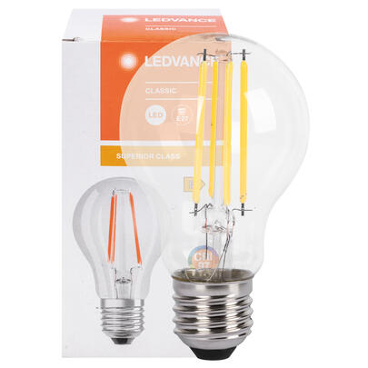 LED-Filament-Lampe, CLASSIC A DIM CRI97 S, AGL-Form, klar, E27, 2700K