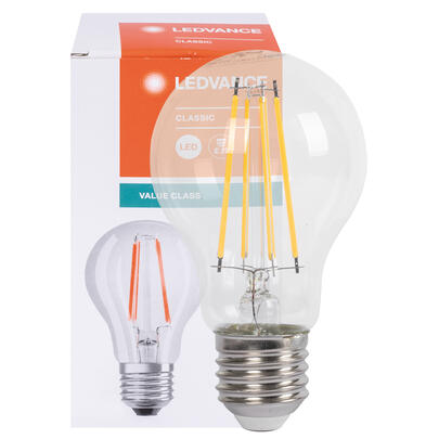 LED-Filament-Lampe, CLASSIC A VALUE, AGL-Form, klar, E27, 4000K