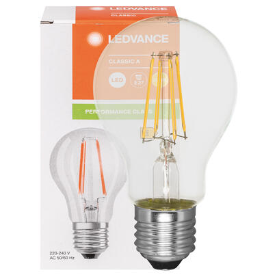 LED-Filament-Lampe, RETROFIT, AGL-Form, klar, E27