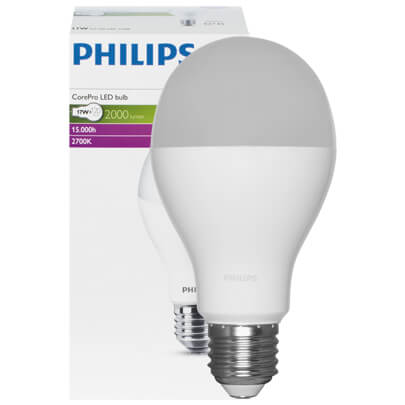 LED-Lampe, COREPRO LEDBULB, AGL-Form, matt, E27/17W, 2.000 lm, 2700K
