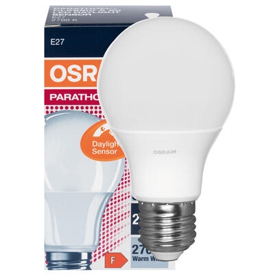 LED-Lampe, CLASSIC A, AGL-Form, matt, E27/8,8W (60W), 806 lm 2700K, mit Dmmerungssensor