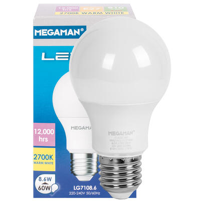 LED-Lampe, COMPACT CLASSIC, AGL-Form, matt, E27/8,6W, 810 lm, 2700K