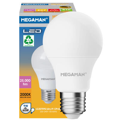 LED-Lampe, MELLOTONE, AGL-Form, opal, E27, 2000K