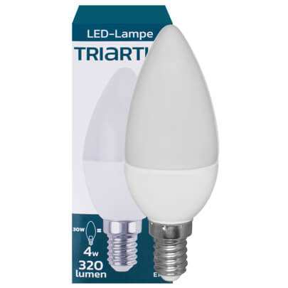 LED-Kerzenlampe, matt, E14, 2700K