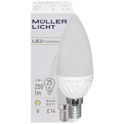 LED-Kerzenlampe, matt, E14/3W (25W), 250 lm