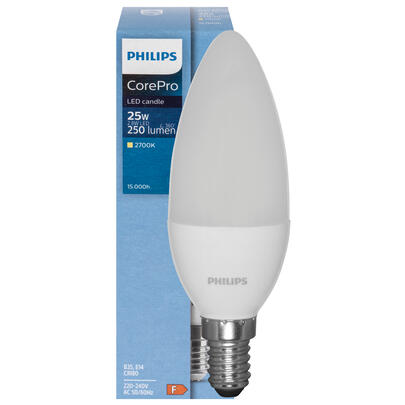 LED-Lampe, CorePro LEDcandle,  Kerzen-Form, matt, E14, 2700K