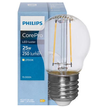 LED-Filament-Lampe,  CorePro LEDluster, Tropfen-Form, klar,  E27, 2700K
