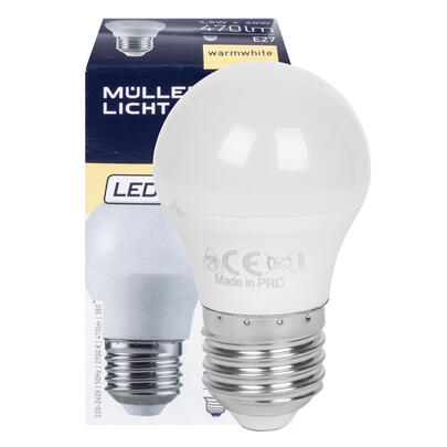 LED-Tropfenlampe, matt,  E27/5,5W (40W), 470 lm