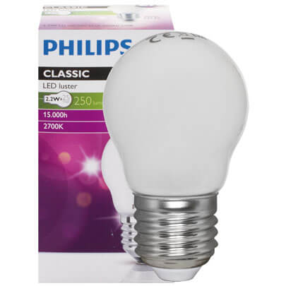 Filament-LED-Lampe, CorePro LEDluster, Tropfen-Form, matt, E27, 2700K