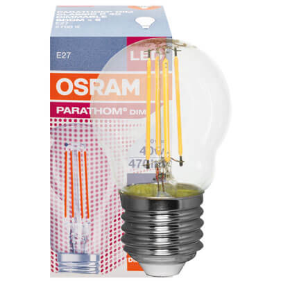 LED-Filament-Lampe, CLASSIC, Tropfen-Form, klar, E27/4,8W (40W), 470 lm, 2700K