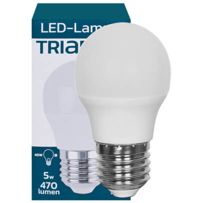 LED-Tropfenlampe, matt, E27/5W (40W), 470 lm, 2700K