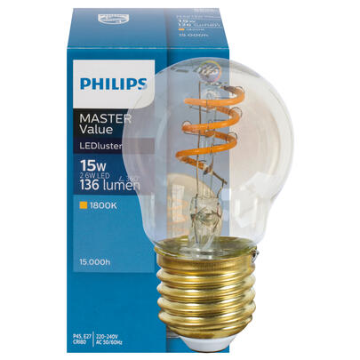 LED-Filament-Lampe, MASTER Value, VINTAGE, Tropfen-Form, gold, E27/2,6W, 1800K
