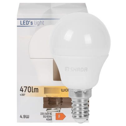 LED-Lampe, Tropfen-Form, opal, E14/4,9W (40W), 470 lm 2700K