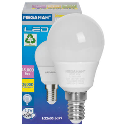 LED-Lampe, Tropfen-Form, matt, E14/5,5W (40W), 470 lm, 2800K