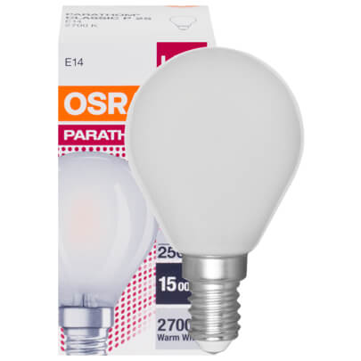 LED-Lampe, CLASSIC P, Tropfen-Form, matt, E14, 2700K