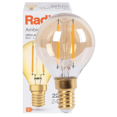 LED-Filament-Lampe, AMBIENTE LUX, Tropfen-Form, gold, E14/2,5W (22W), 220 lm, 2400K