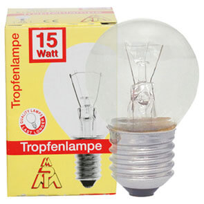 Tropfenlampe, E27, klar