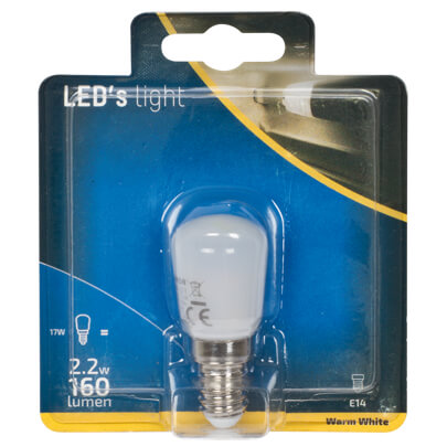 LED-Birnenlampe, matt, E14/2,2W (17W), 160 lm