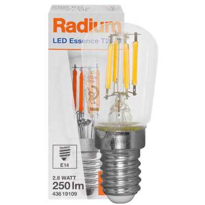 LED-Filament-Lampe, LED ESSENCE T26, Rhren-Form, klar, E14, 2700K