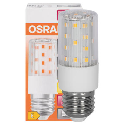 LED-Lampe, LED SPEZIAL T SLIM DIM, Rhren-Form, klar, E27/7,3W (60W), 806 lm, 2700K