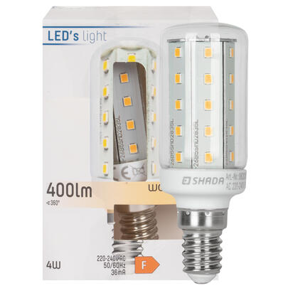 LED-Lampe, Rhren-Form, klar, E14/4W (35W), 400 lm, 2700K