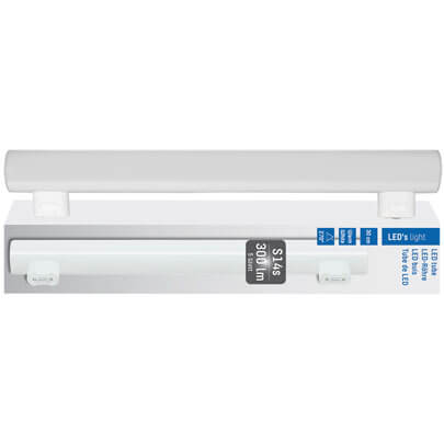 LED-Linienlampe, opal, 2-Sockel-S14s