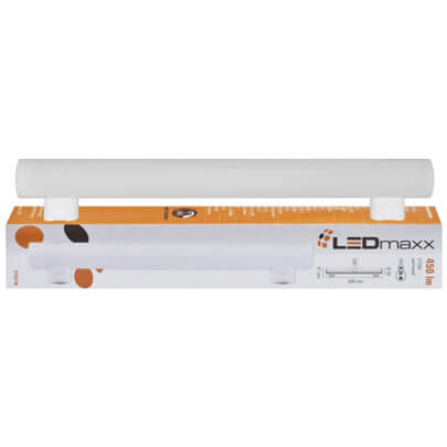 LED-Linienlampe, opal, 2-Sockel-S14s