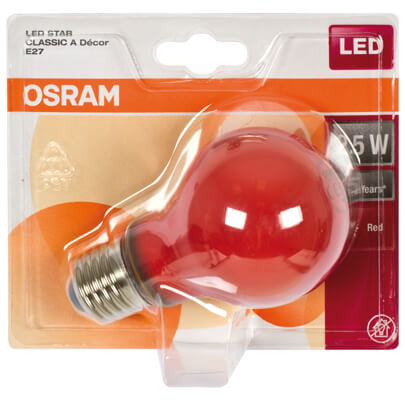 LED-Filament-Lampe, LED STAR DECO FILAMENT, AGL-Form, farbig, E27