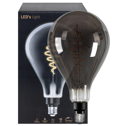 LED-Filament-Lampe, Klassische-Form, klar rauch, E27/8,5W, 200 lm, 1800K