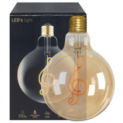 LED-Filament-Lampe, Globe-Form, E27/4,5W, 250 lm, 1800K