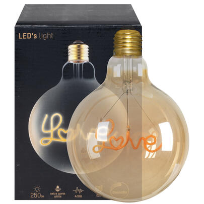 LED-Filament-Lampe, Globe-Form, E27/4,5W, 250 lm, 1800K