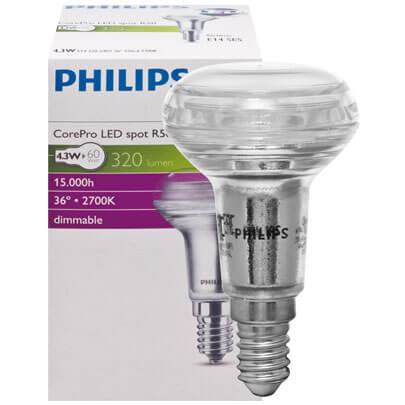 LED-Reflektorlampe, R50,  COREPRO LEDSPOT,  E14/4,3W (60W), 320 lm,  550 cd