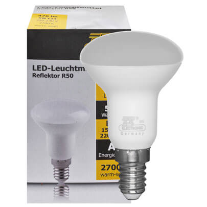 LED-Reflektorlampe, R50, E14/5W (40W),  470 lm