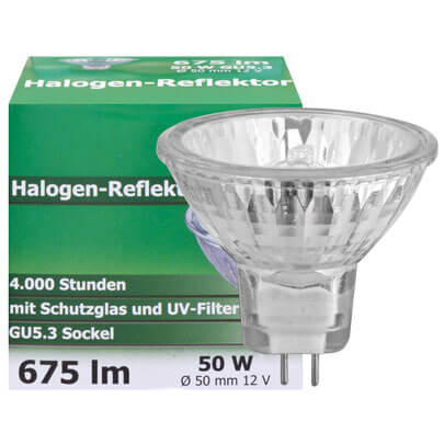 Halogenlampe, Kaltlicht-Reflektor, GU5,3/50W, 675 lm, Abstrahlwinkel 36