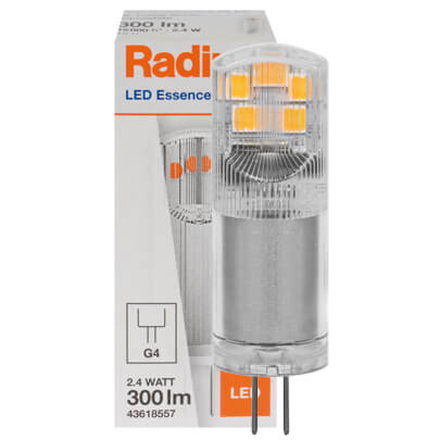 LED-Stiftsockellampe, klar, LED ESSENCE PIN, G4/12V/2,4W (28W), 300 lm, 2700K 