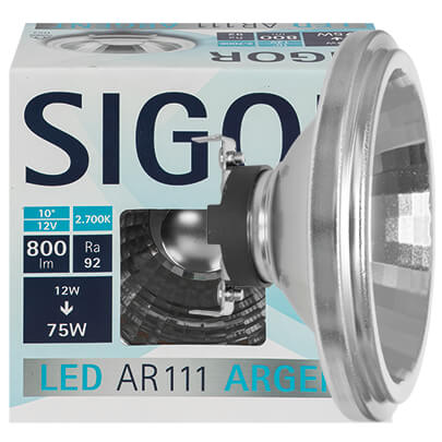 LED-Reflektorlampe, AR111, ARGENT, G53/12V/12W (75W), 800 lm