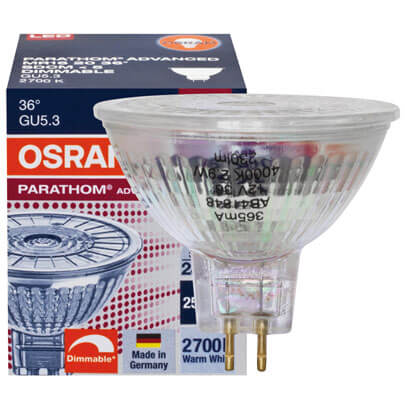 LED-Reflektorlampe, MR16, DIM,  GU5,3/12V