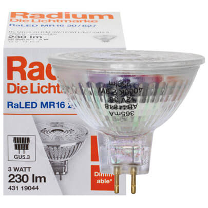 LED-Reflektorlampe, MR16, RALED STAR, GU5,3/12V