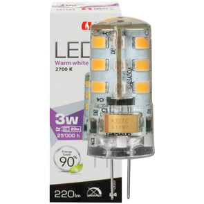 LED-Stiftsockellampe, G4/12V/3W (20W), 220 lm