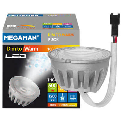 LED-Modul, PUCK, 16-21V/350mA/6,5W (50W), 500 lm, 2800K - 1800K