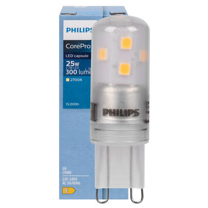 LED-Stiftsockellampe, klar,  COREPRO, G9/2,7W, 300 lm, 2700K