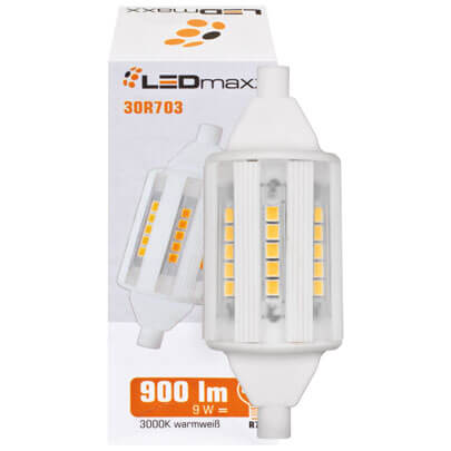 LED-Stablampe, R7s/9W, 900 lm, 3000K