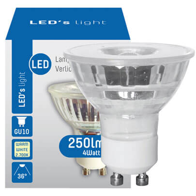LED-Reflektorlampe, PAR16, GU10/4,3W, 250 lm