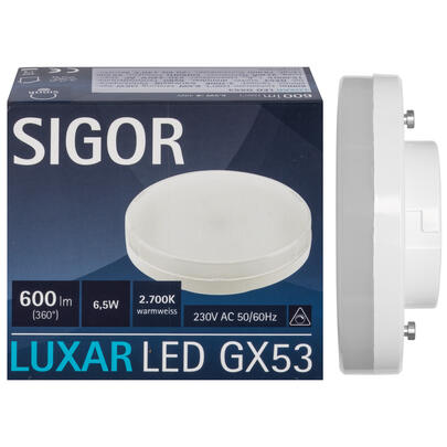 LED-Reflektorlampe, LUXAR, GX53/6,5W, 600 lm, 2700K