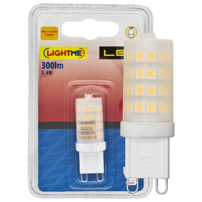 LED-Stiftsockellampe, matt, G9/230V/3,4W (28W), 300 lm