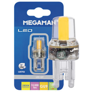 LED-Stiftsockellampe, klar, G9/2W (18W), 180 lm